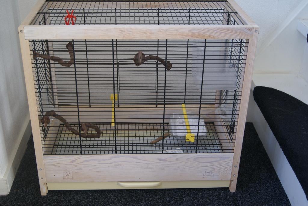 vogelkooi, Dieren en Toebehoren, Ophalen, Zo goed als nieuw, Hout, Vogelkooi
