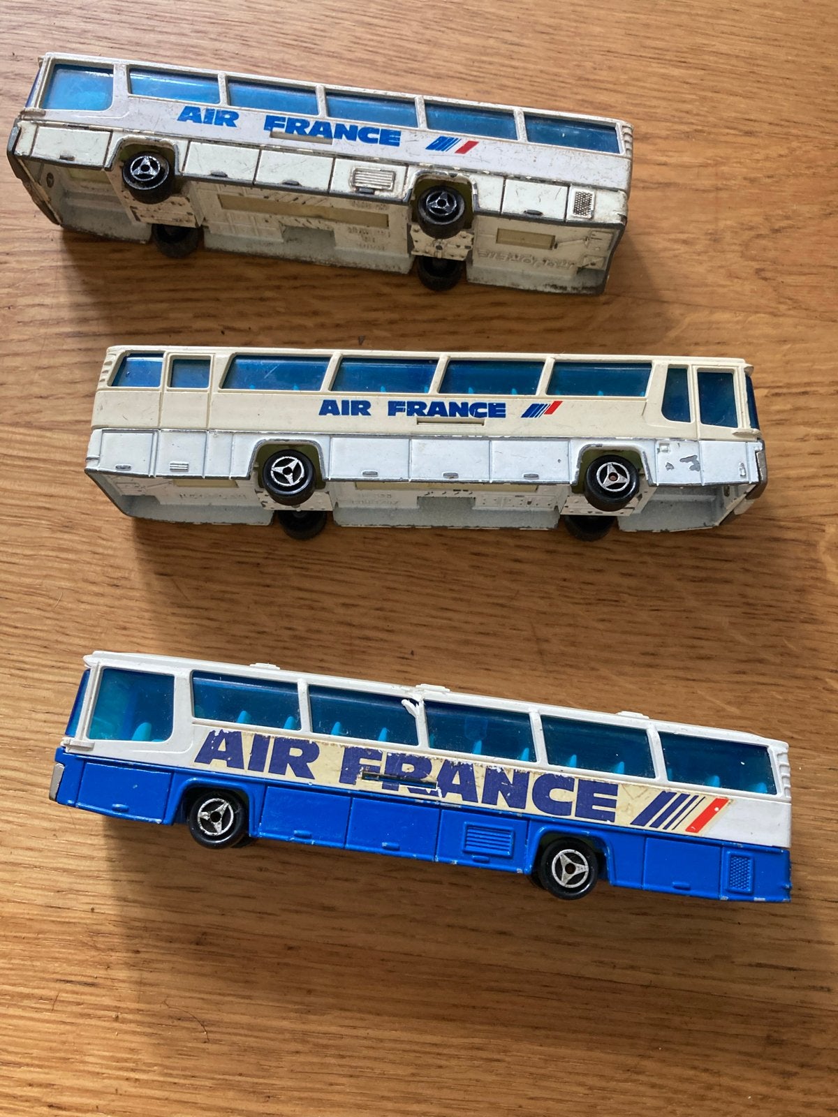 3 Vintage Air France bussen - Speelgoedmodel, Ophalen of Verzenden, Gebruikt