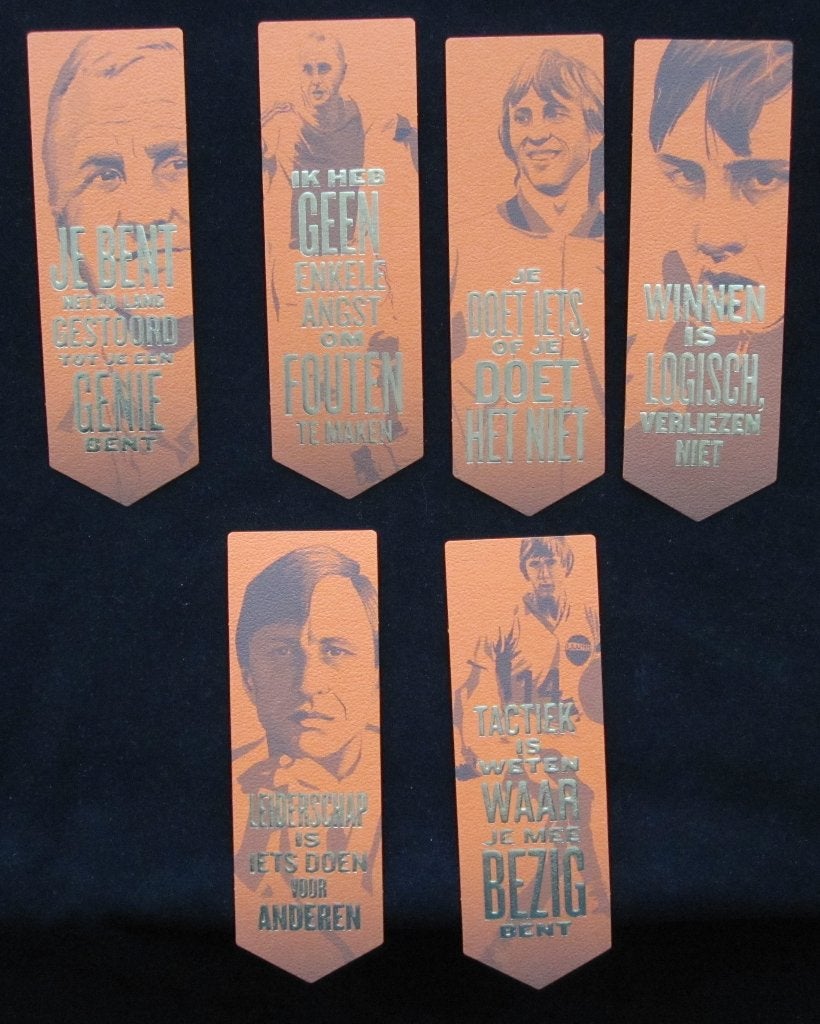 Johan Cruijff Boekenlegger set, Ophalen, Zo goed als nieuw, Overige onderwerpen