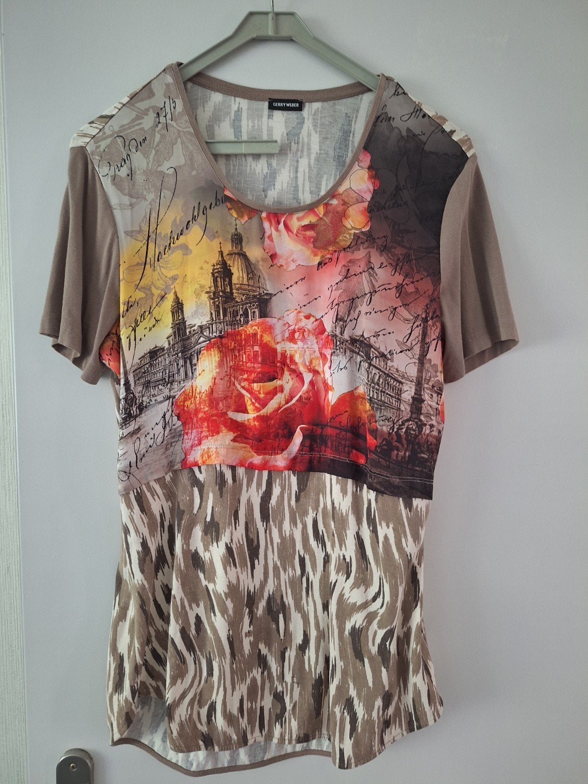 Gerry Weber shirt maat M, Ophalen of Verzenden, Zo goed als nieuw, Maat 42/44 (L), Korte mouw