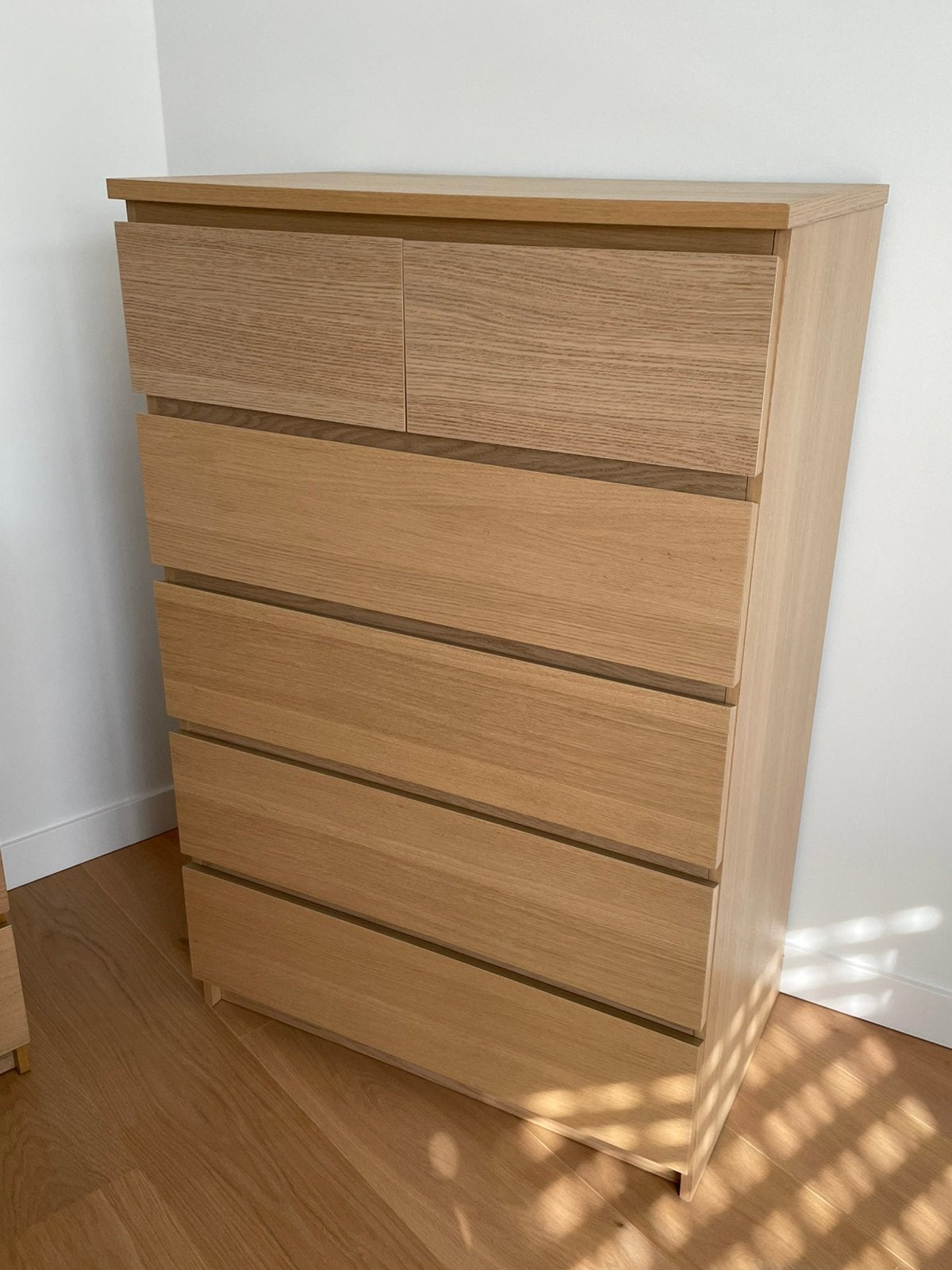 IKEA Malm ladekast licht eiken fineer, Huis en Inrichting, Kasten | Ladekasten, Ophalen, Overige materialen, 5 laden of meer, 100 tot 150 cm