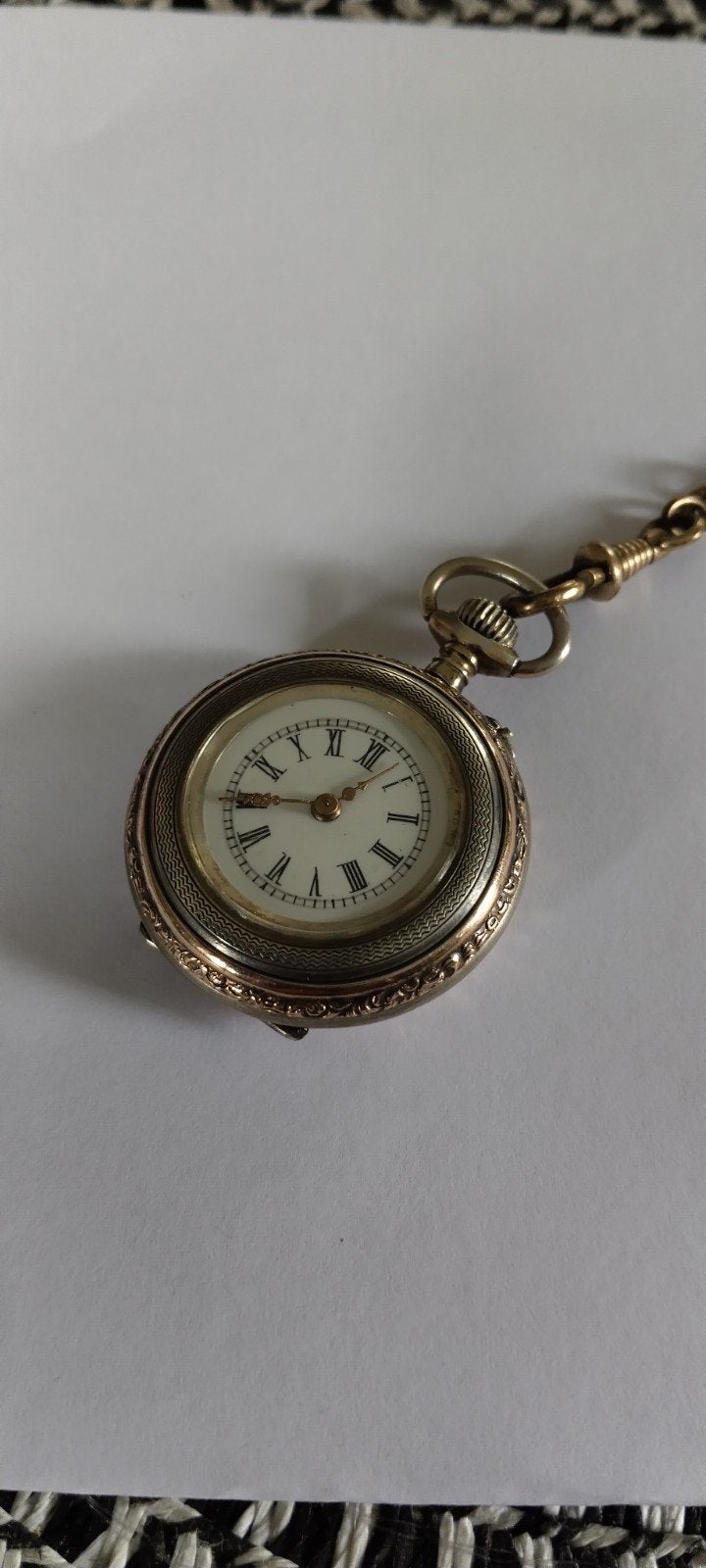 Antiek zilveren dames zakhorloge., Ophalen of Verzenden, Zilver, Overige merken