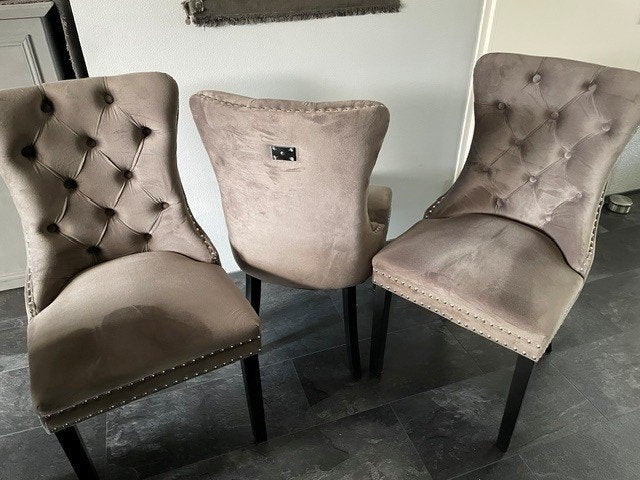 Eetkamerstoelen, Ophalen, Zie foto, Zo goed als nieuw, Stof