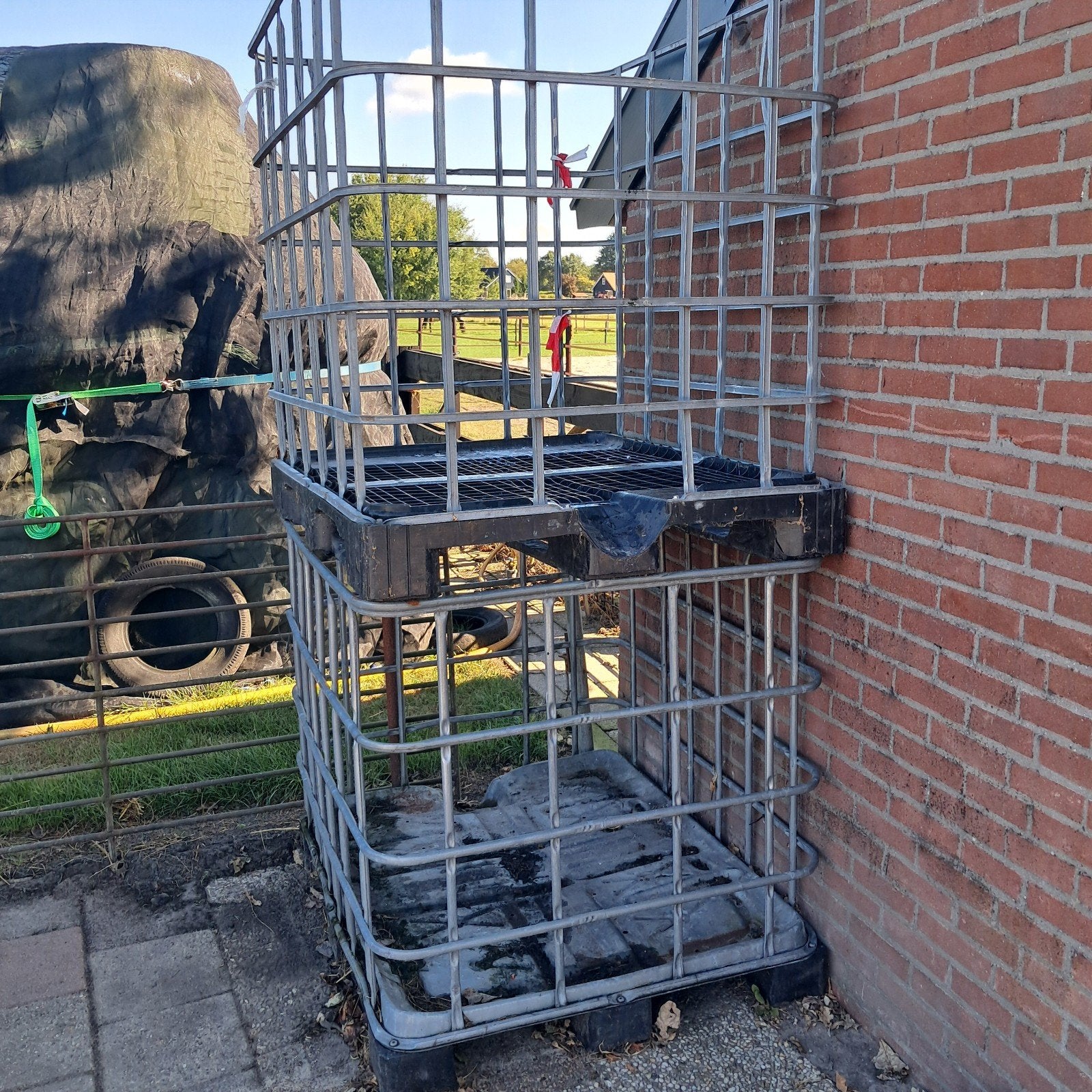 ibc 2 stuks, 100 liter of meer, Ophalen, Transportkar