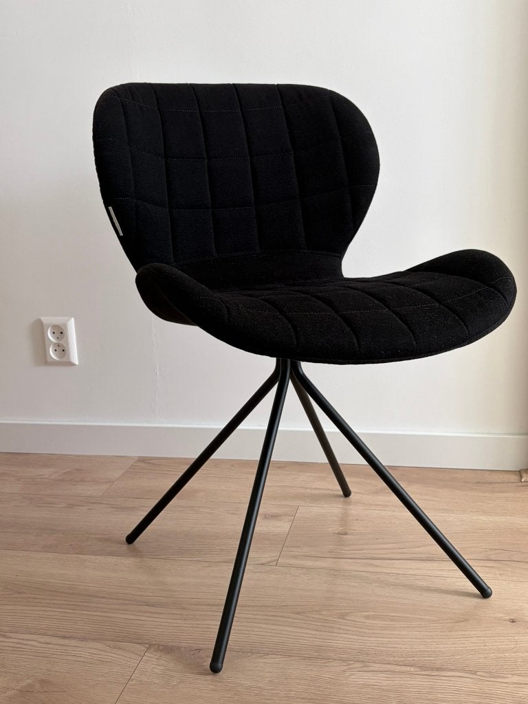 Zuiver OMG stoel, Huis en Inrichting, Stoelen, Ophalen, Zwart, Zo goed als nieuw, Stof