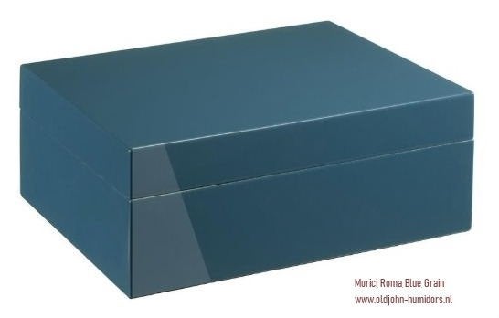 HUMIDOR merk humidor MORICI ROMA BLUE GRAIN DIGITAAL    H72M, Verzenden, Nieuw, Tabaksdoos of Verpakking