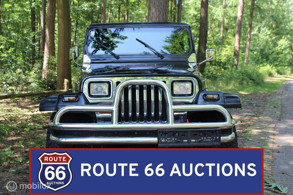Jeep Wrangler YJ 2.5 | 1992 | Route 66 Auctions, Auto's, Jeep, Overige carrosserieën, Zwart, Bedrijf