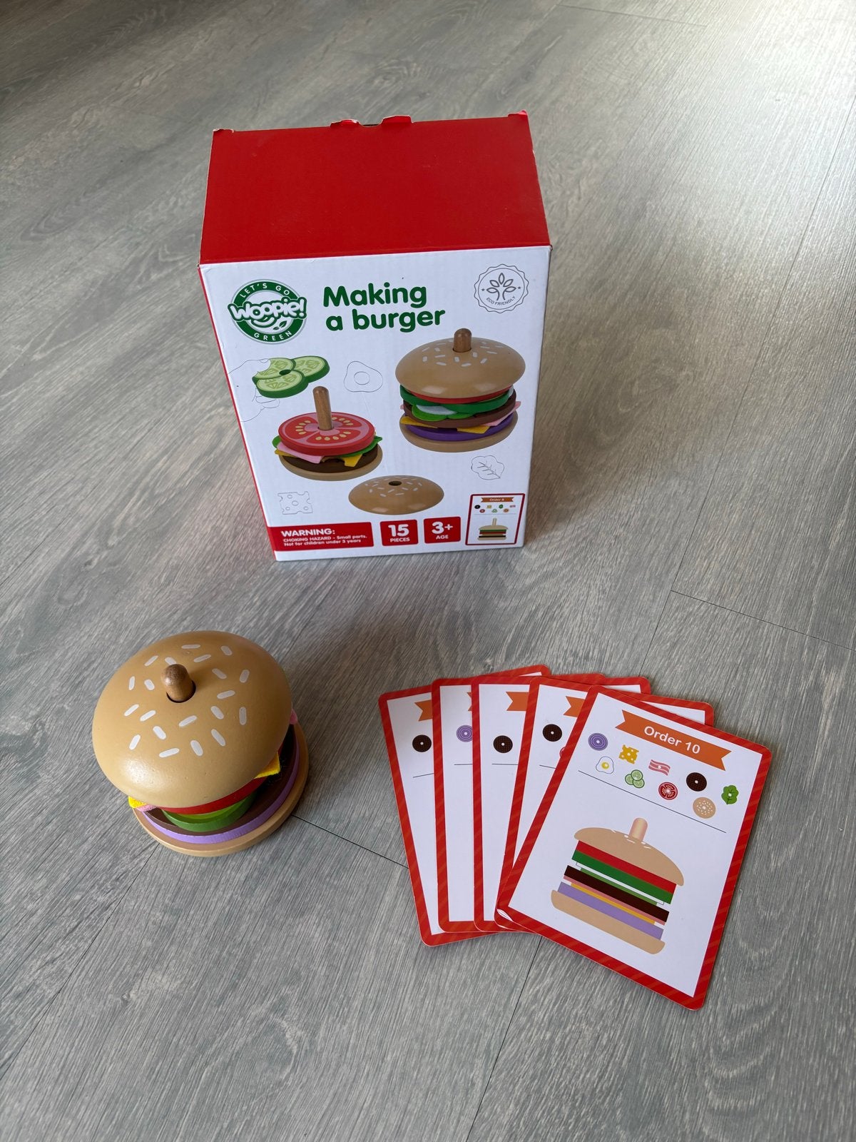 Houten Burger Speelset - Woopie! Green, Ophalen of Verzenden, Zo goed als nieuw, Overige typen