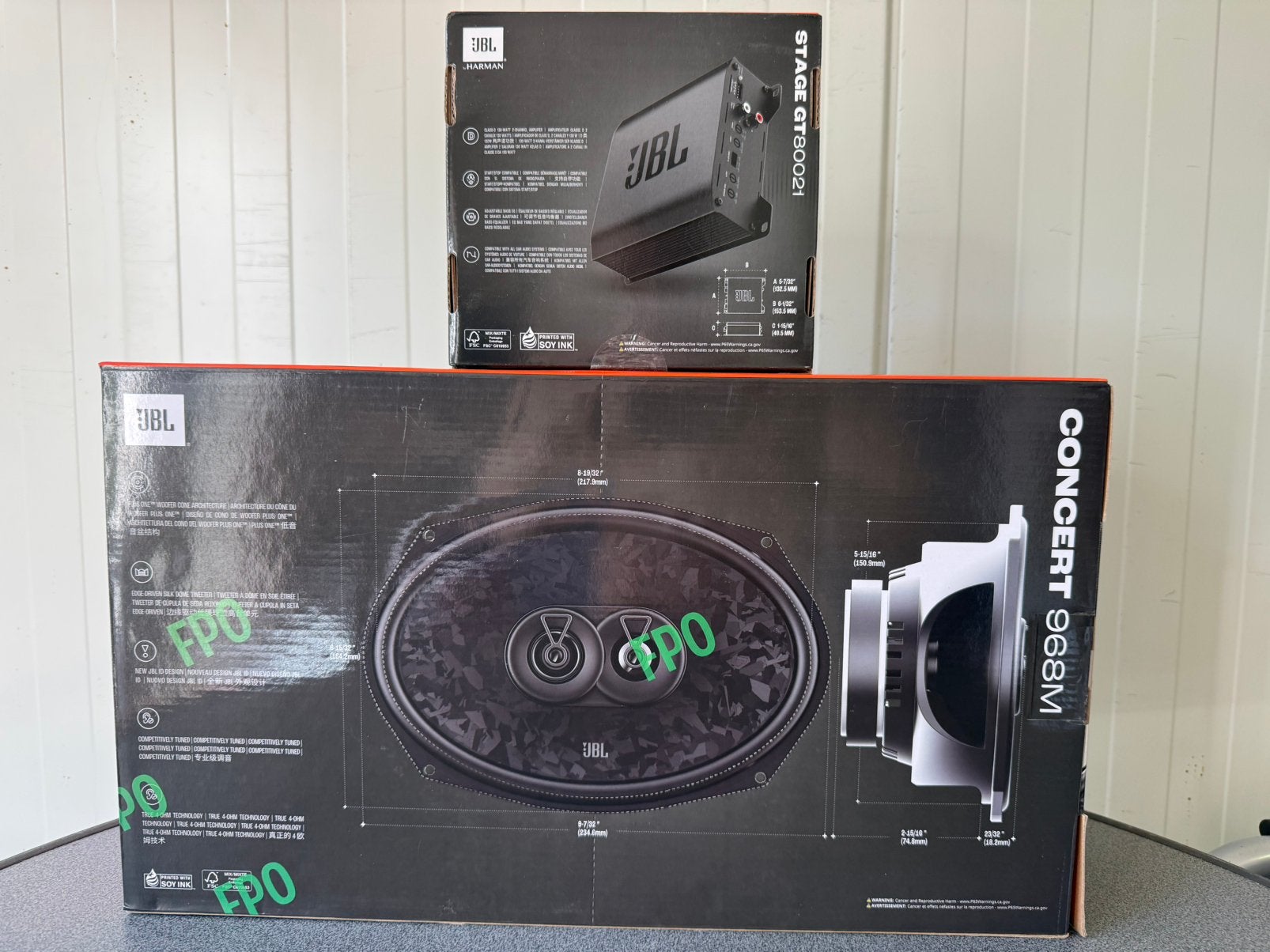JBL Stage3 968M + GT8002 Versterker | Complete Set, Ophalen of Verzenden, Zo goed als nieuw
