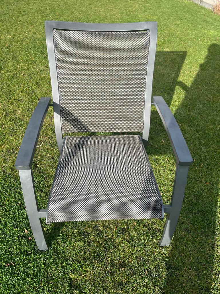 5x tuinstoel, Tuin en Terras, Tuinstoelen, Ophalen, Gebruikt, Metaal, Stapelbaar
