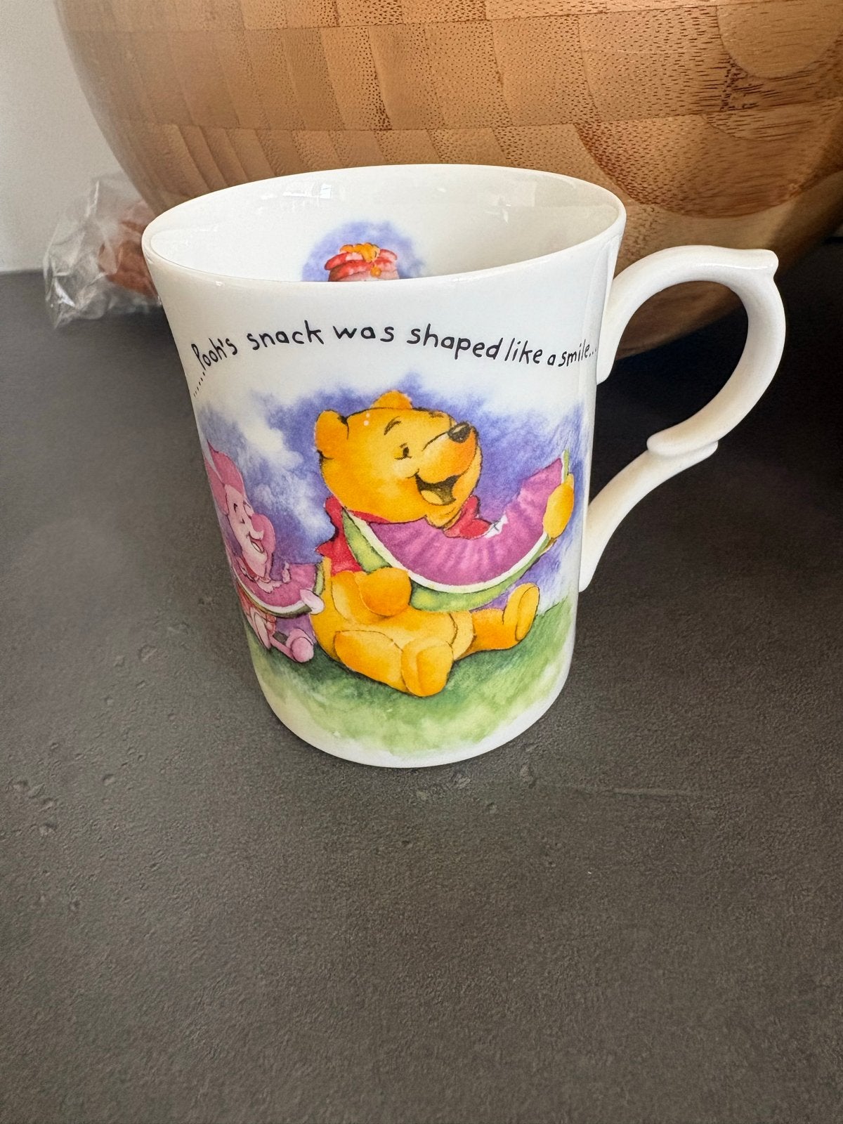 Winnie de Poeh Mok - Kingsbury Fine Bone China, Ophalen of Verzenden, Zo goed als nieuw, Porselein, Kop en/of schotel
