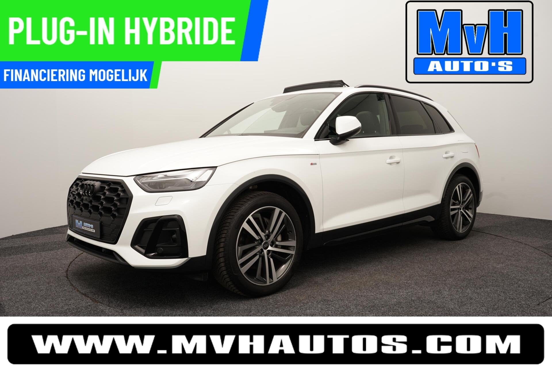 Audi Q5 50 TFSI e S Ed.|LUCHTVERING|RS-ZETELS|MATRIX|PANO|SO, Automaat, Gebruikt, Zwart, 4 cilinders