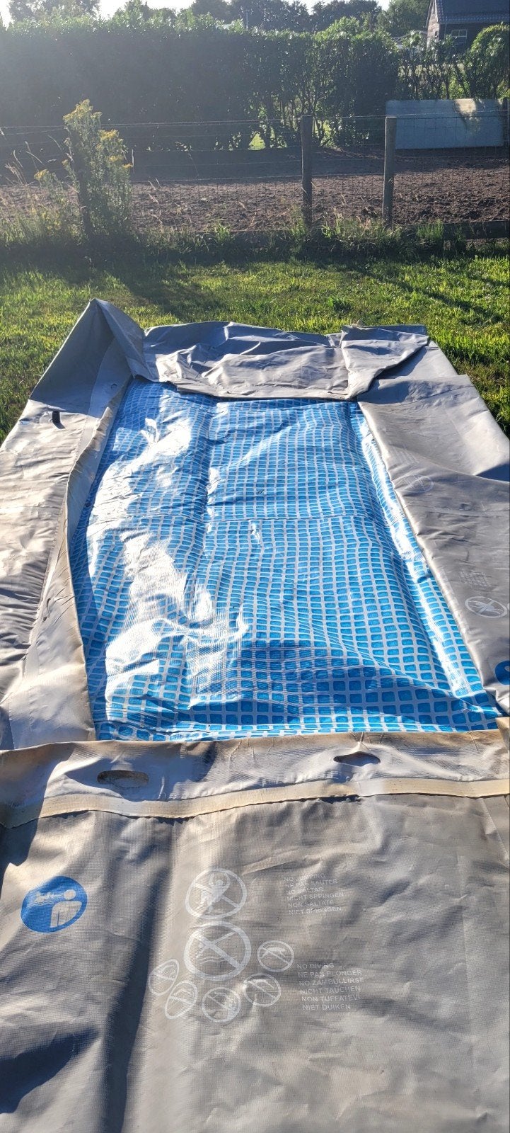 intex zwembad 244 x 488, Ophalen, Gebruikt, Opzetzwembad, Rechthoekig