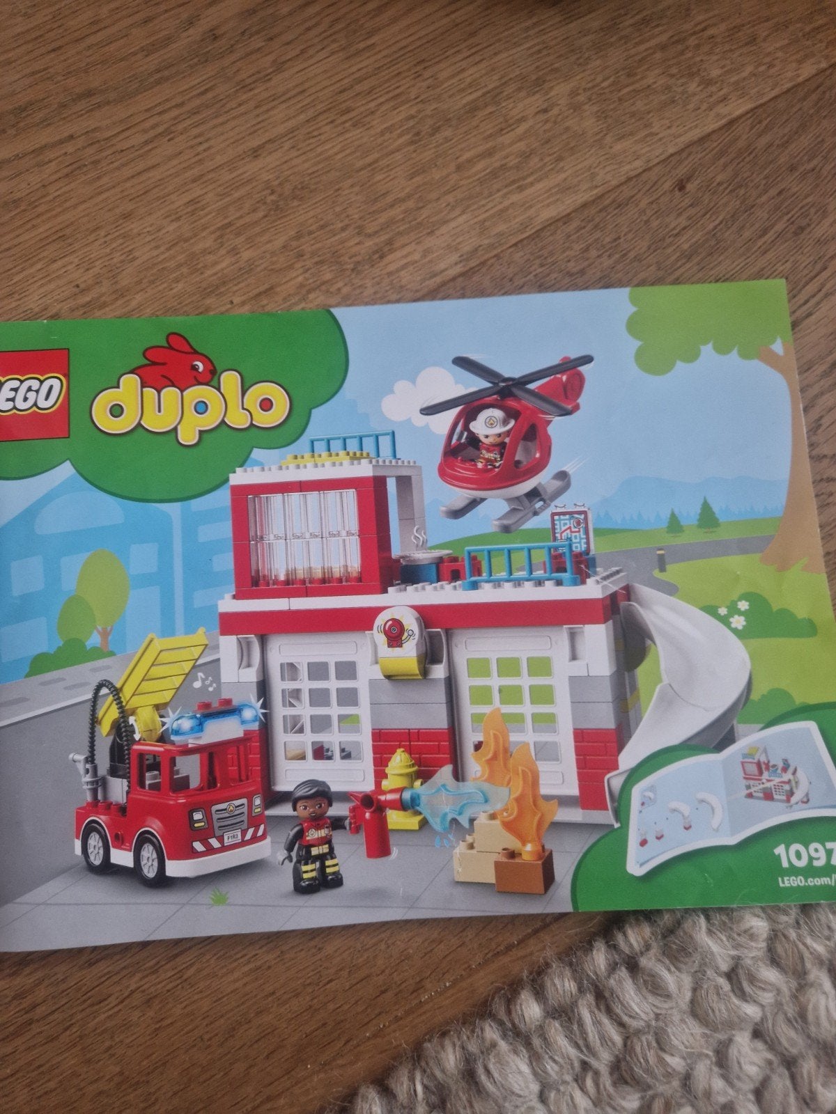 Lego Duplo 10970 Brandweerkazerne met helikopter, Compleet, Ophalen of Verzenden, Zo goed als nieuw, Duplo
