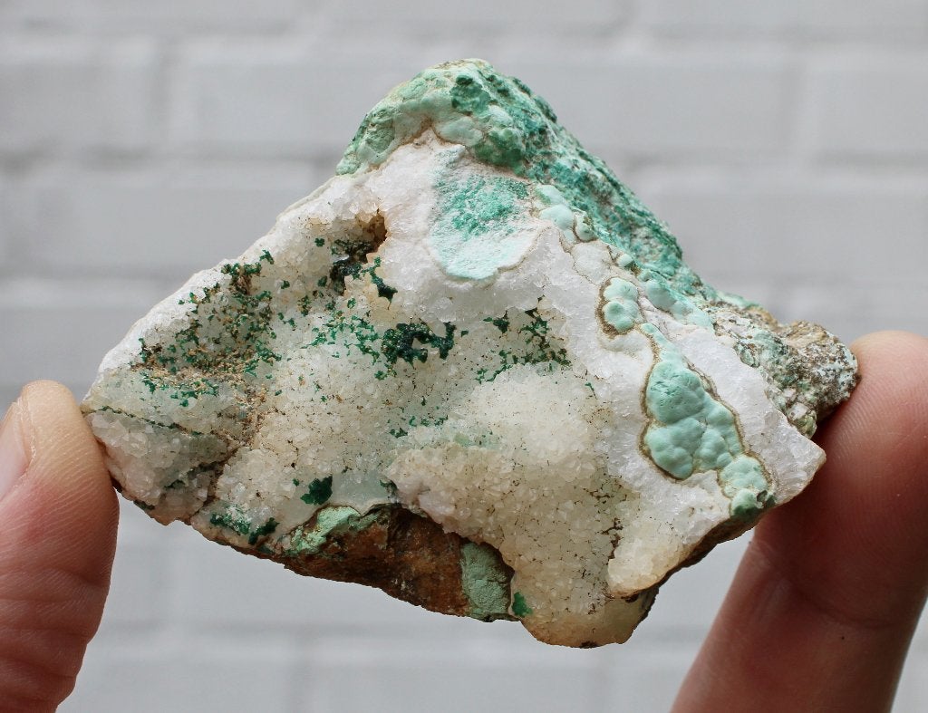 MALACHIET, CHRYSOCOLLA en KWARTS uit KOLWEZI in, Ophalen of Verzenden, Mineraal