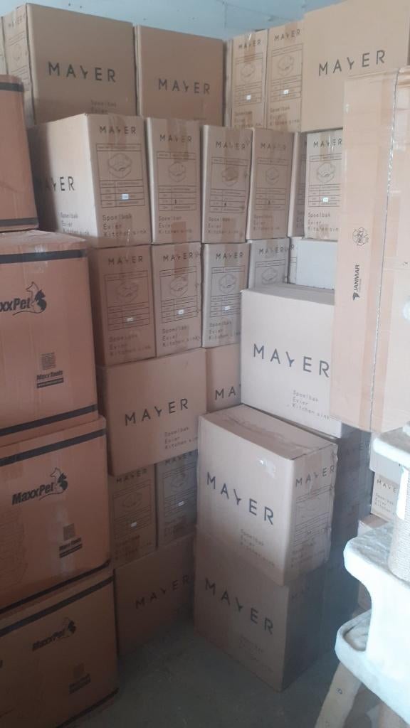 GROTE PARTIJ 100 stuks Luxe Mayer RVS Spoelbakken NIEUW, Ophalen of Verzenden, Nieuw, Staal of Rvs, Overige typen