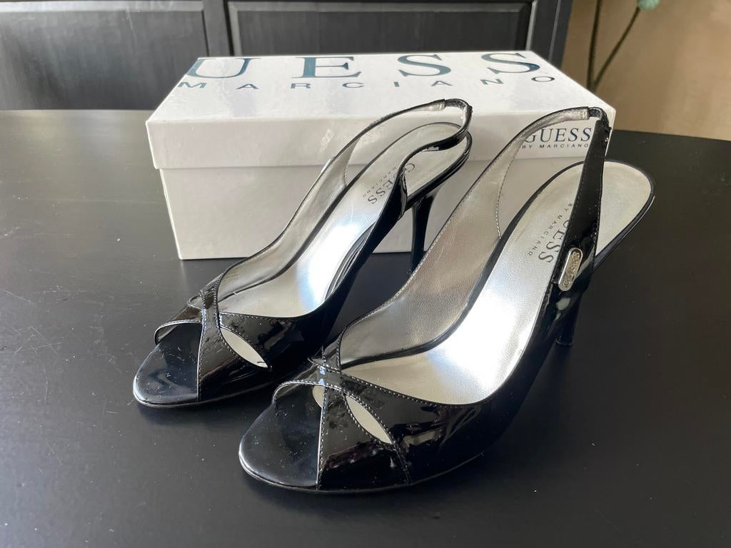 Guess by Marciano Zwarte Lakleren Slingback Pumps Maat 37, Kleding | Dames, Schoenen, Ophalen, Pumps, Zwart, Zo goed als nieuw