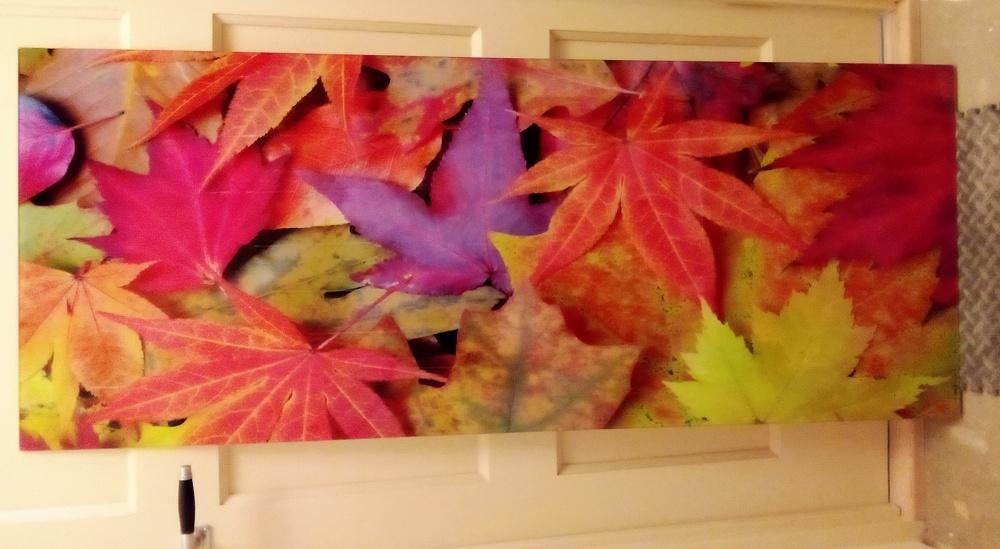 Glassart kleurrijk schilderij van glas, Ophalen, 50 tot 75 cm, Nieuw, 125 cm of meer