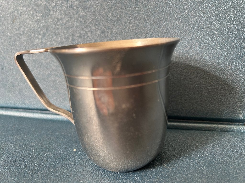 Vintage verzilverde  doopbeker met handvat van het merk Sola, Ophalen of Verzenden, Zo goed als nieuw, Overige typen, Christendom | Katholiek