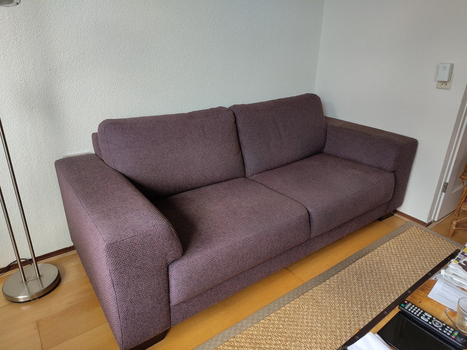 Bruine twee zits bank, Ophalen, Gebruikt, Tweepersoons, 75 tot 100 cm