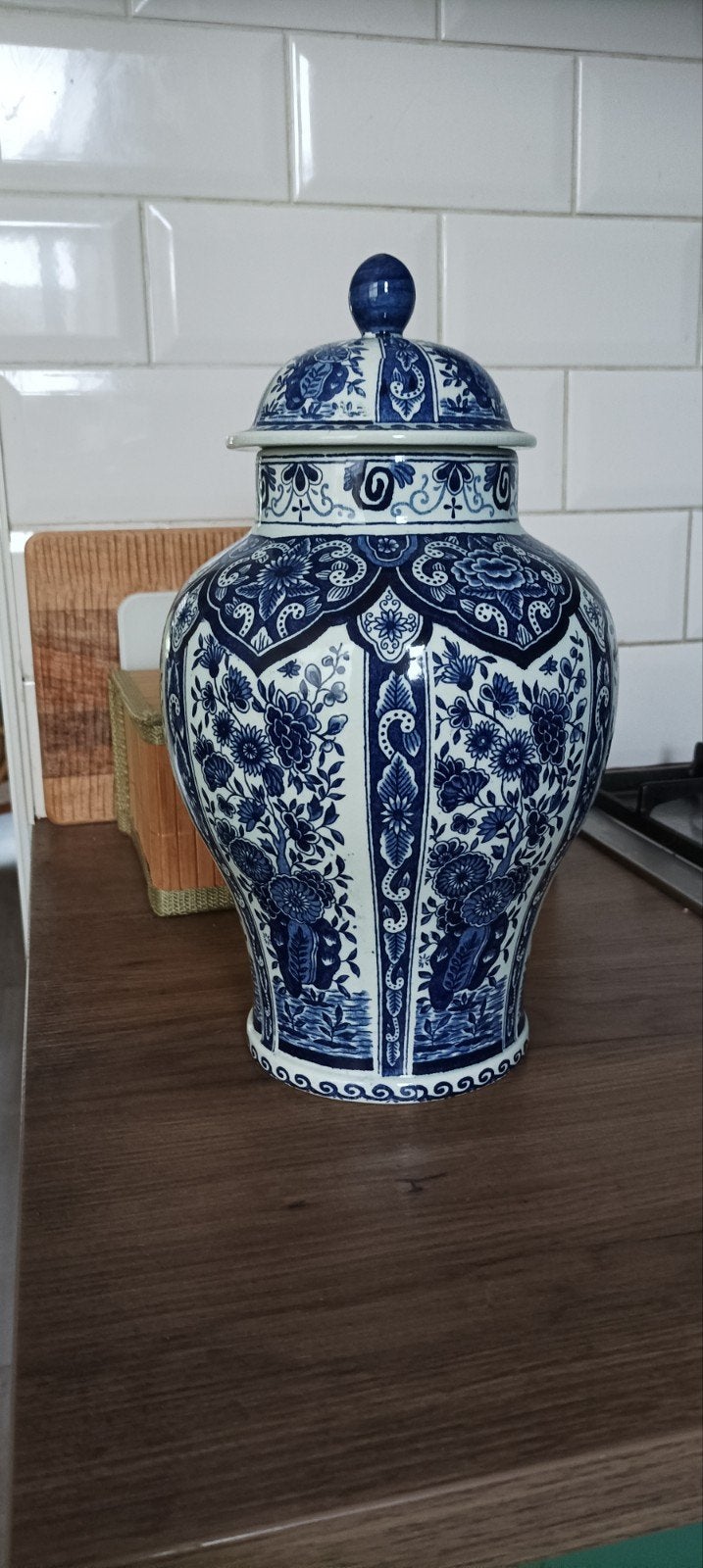 Prachtige M. Regout & Co. Delfts Blauwe Gemberpot, Ophalen