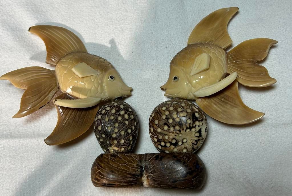 Vissen set van Hoorn Been, woondecoratie, 21 x 14 cm, Ophalen of Verzenden, Nieuw, Overige soorten, Beeldje of Figuurtje