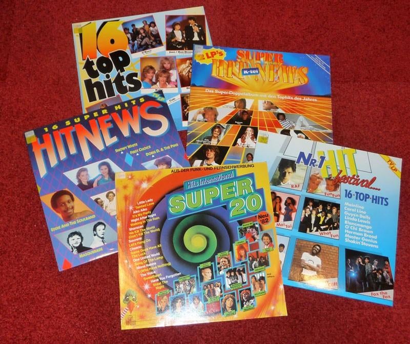 5 Lp's met Hits, Cd's en Dvd's, 1980 - 1989, Ophalen of Verzenden, Zo goed als nieuw, Complilatie