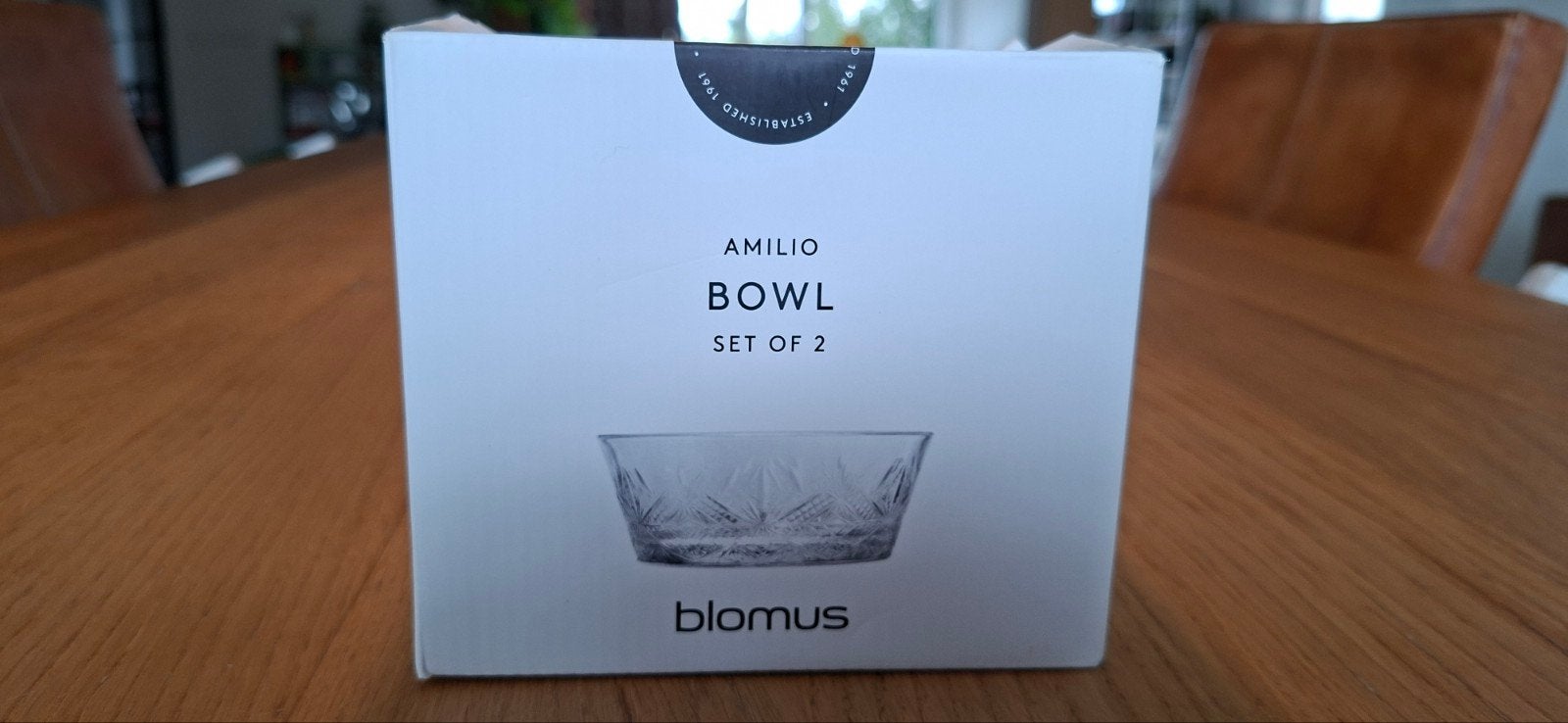 Blomus - Amilio Glazen schalen Set van 2. NIEUW, Ophalen of Verzenden, Nieuw, Glas, Overige stijlen