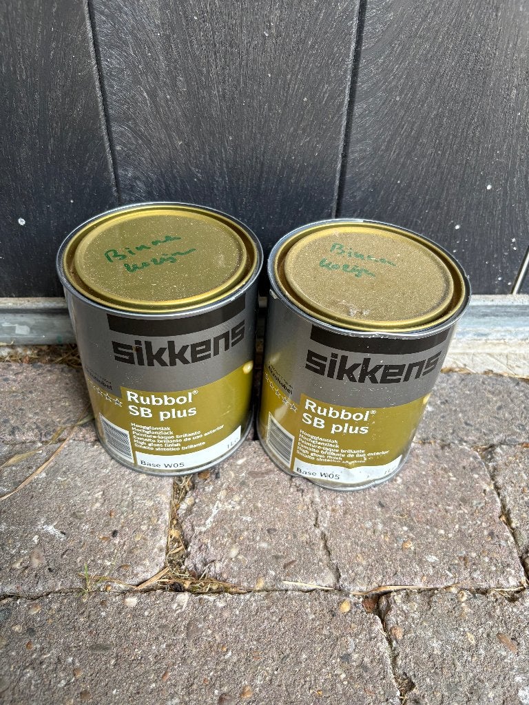 Hoogglaslak Sikkens base W05, Wit, Ophalen of Verzenden, Zo goed als nieuw, Lak
