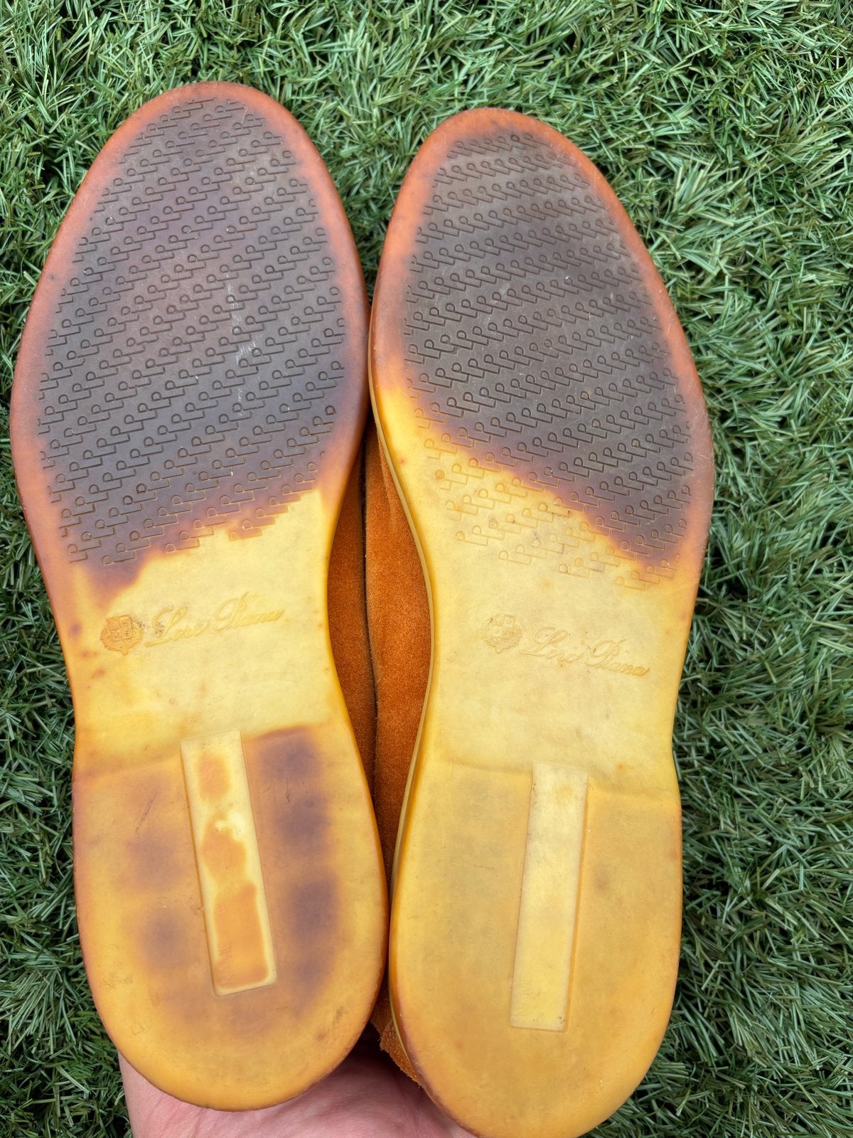 Loro Piana Summer Walk  Loafers - Oranje en Blauw Suede, Ophalen of Verzenden, Gedragen, Overige kleuren, Loafers
