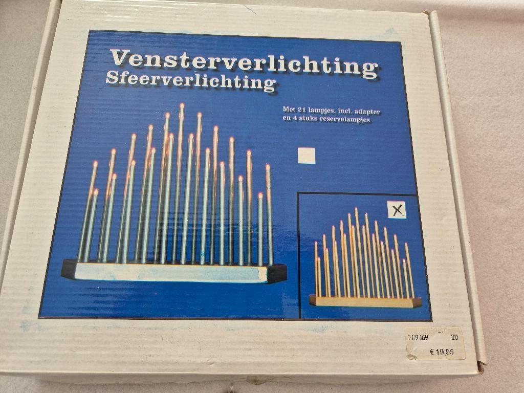 Kerst Venster sfeerverlichting 2 stuks 10 euro, Diversen, Kerst, Ophalen, Zo goed als nieuw