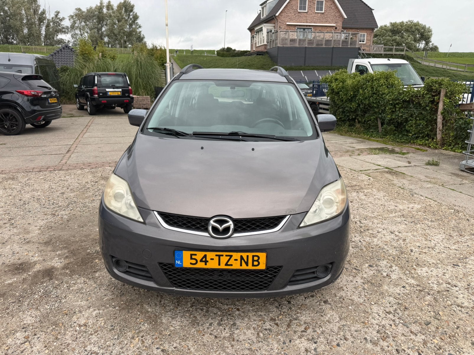 Mazda 5 1.8 2007 Grijs 7Pers Airco Nw Apk Cruise Nap, Auto's, 1370 kg, 4 cilinders, 7 stoelen, Origineel Nederlands