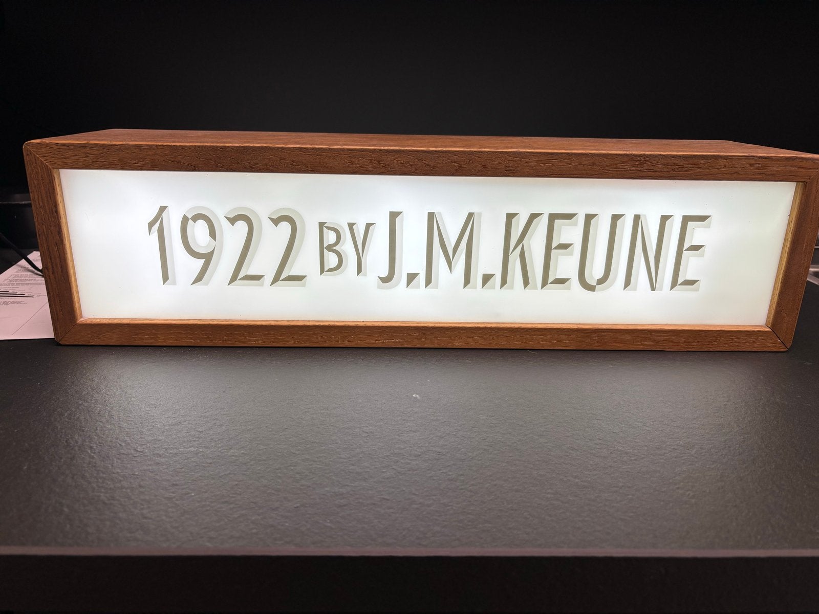Unieke '1922 by J.M. Keune' Lichtbak - Hout & Licht, Ophalen of Verzenden, Zo goed als nieuw