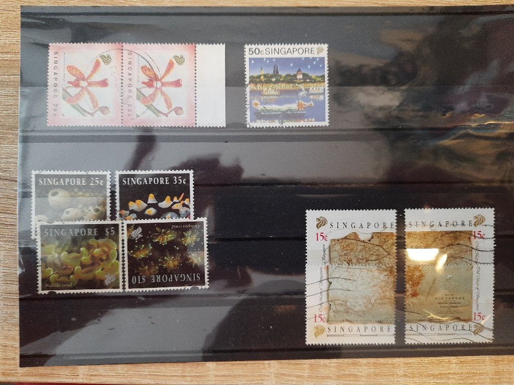 Singapore, Verzenden, Gestempeld, Zuidoost-Azië