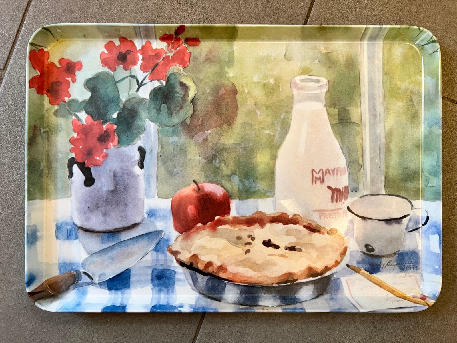 Dienblad Vintage met landelijke print, Kunststof, Overige merken, Vintage, Ophalen of Verzenden