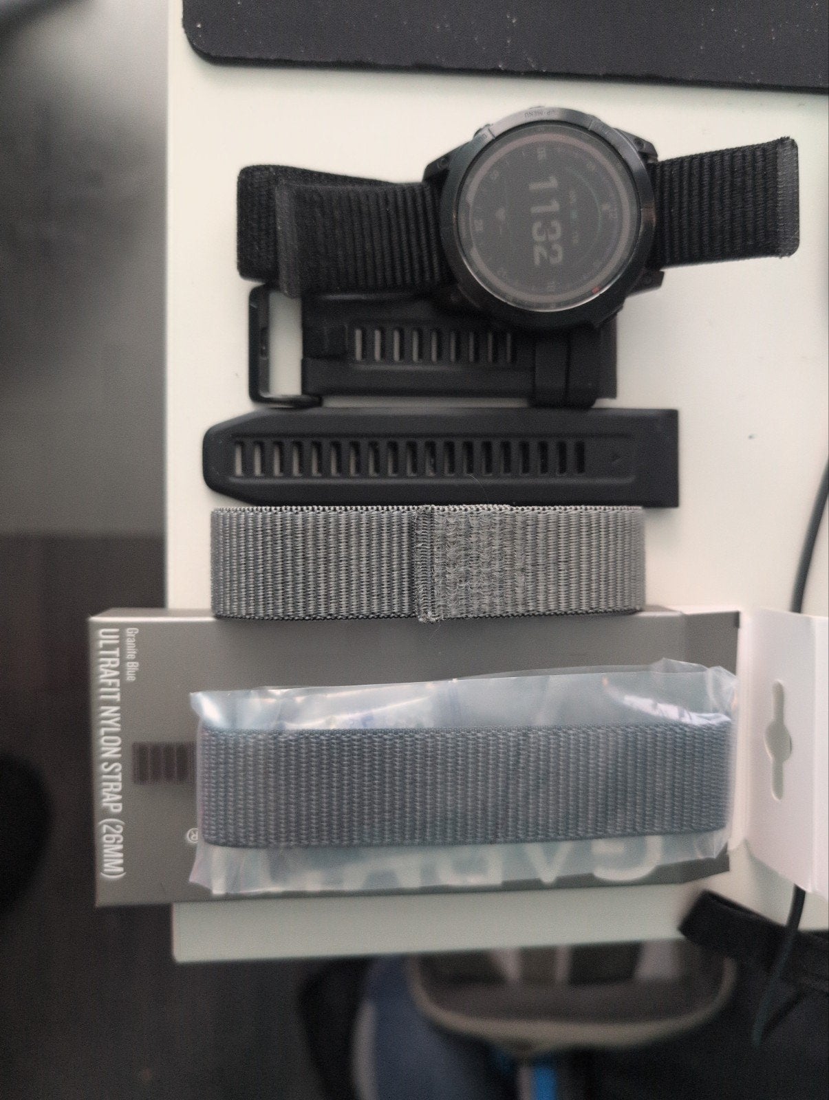 Garmin Fenix 7x Sapphire Solar -  met extra nieuw Garmn band, Gebruikt, Zwart, Garmin, Ophalen of Verzenden