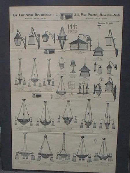 antieke affiche cataloog art deco lusters lampen muller 1a, Verzenden