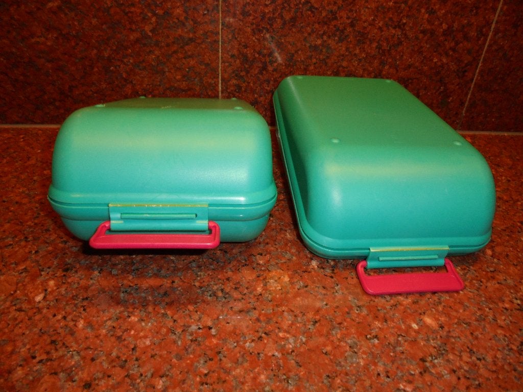 tupperware Clippo lunch doosjes 2 stuks, Huis en Inrichting, Keuken | Tupperware, Ophalen of Verzenden, Gebruikt, Groen, Overige typen