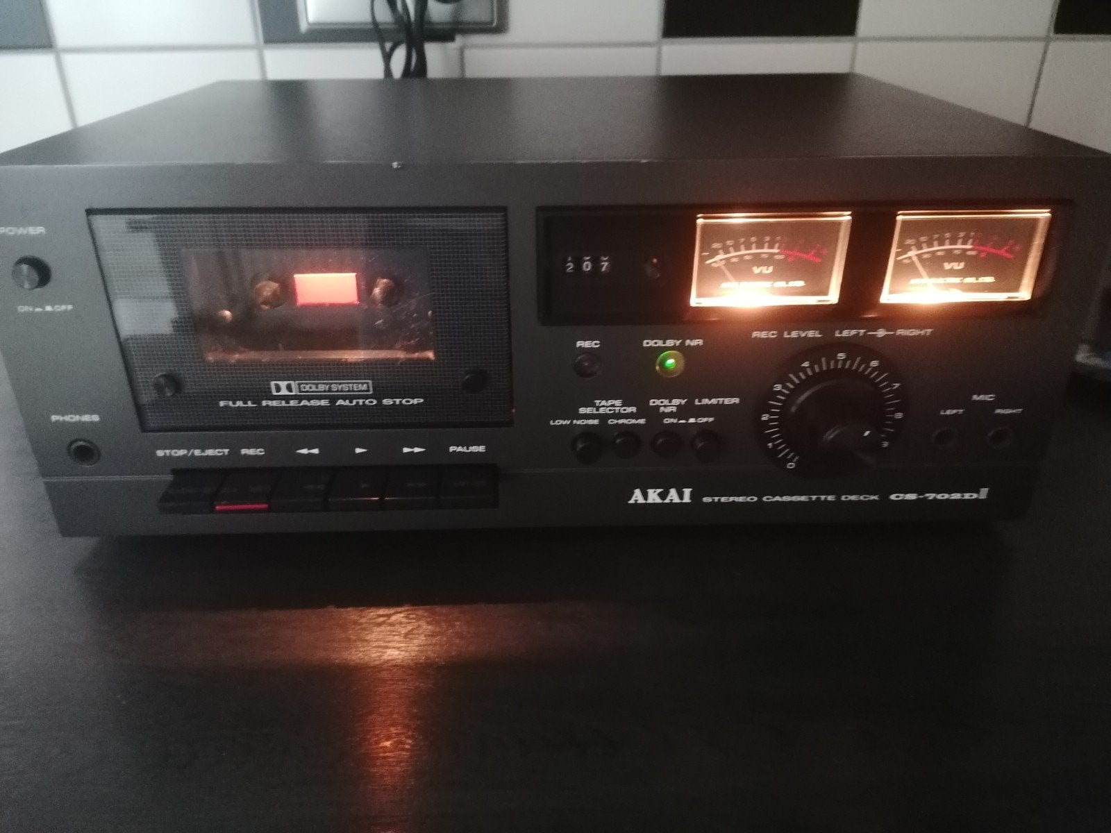 Akai CS-702D, Ophalen, Enkel, Akai, Tape counter