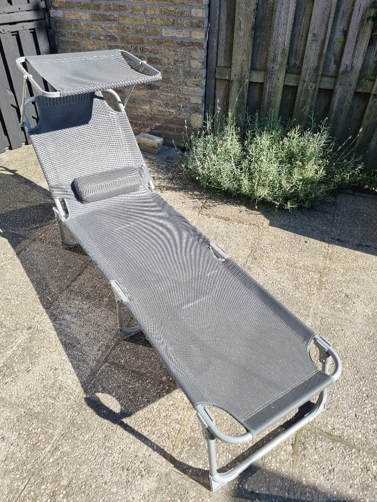 Ligbed > verstelbaar & inklapbaar, Tuin en Terras, Ophalen, Gebruikt, Kunststof, Verstelbaar