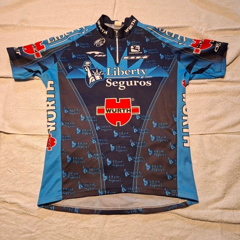 Vintage Liberty Seguros wielershirt jaren 90 maat L, Ophalen of Verzenden, Gebruikt, Kleding