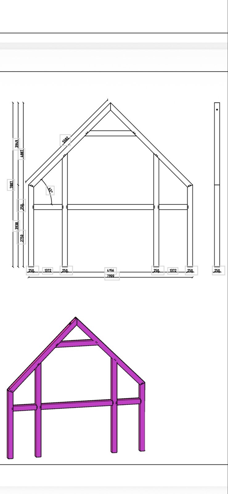 Complete eiken constructie - Houtbouw, Doe-het-zelf en Verbouw, Ophalen, Eiken, Zo goed als nieuw, Balk