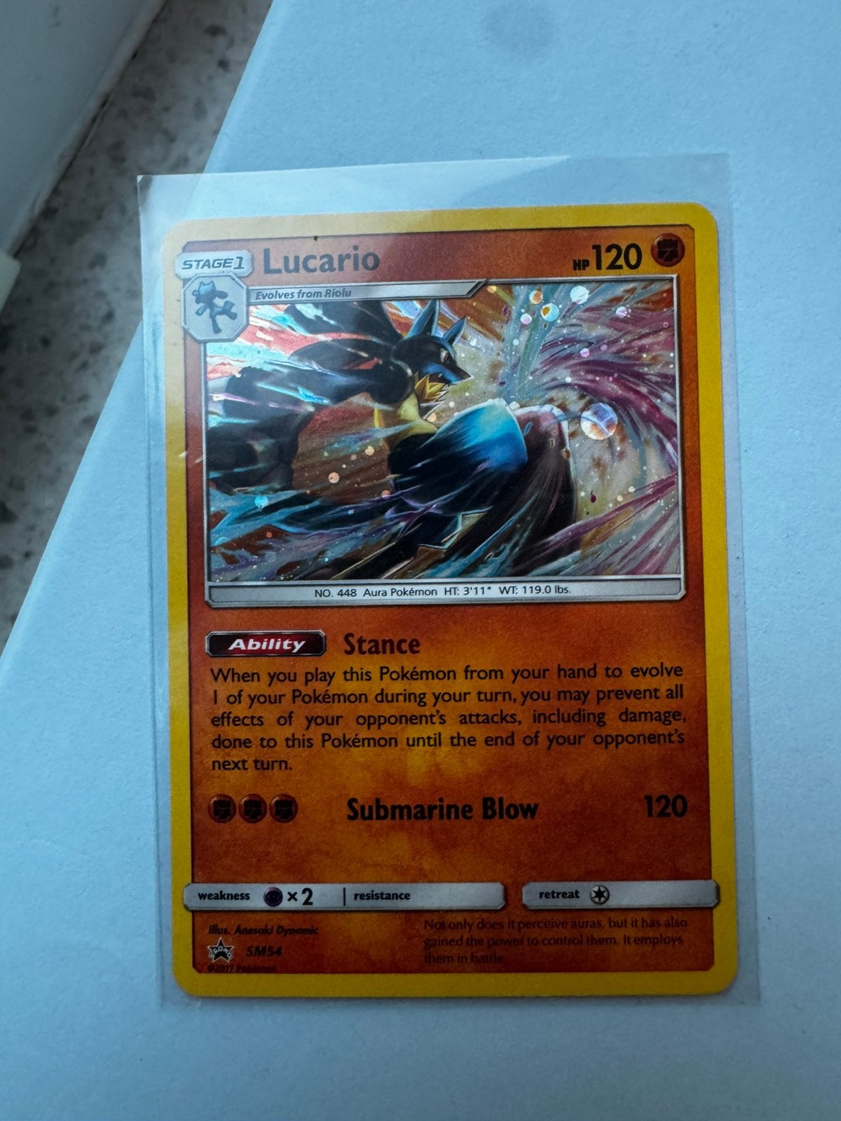 Lucario SM54 promo - MINT!!, Ophalen of Verzenden, Zo goed als nieuw