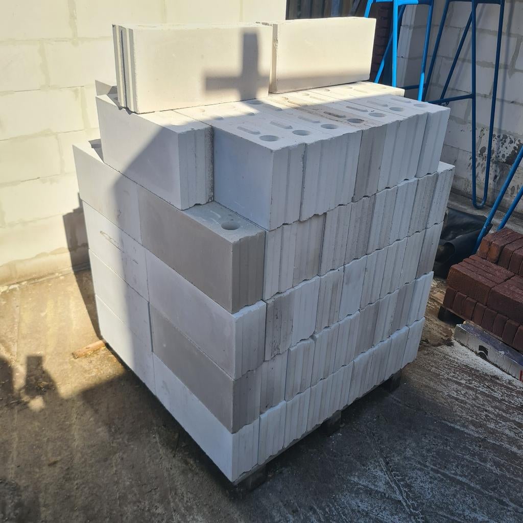 Kalkzandsteen Lijmblokken L100/198 CS20, Ophalen of Verzenden, Nieuw, Kalkzandstenen