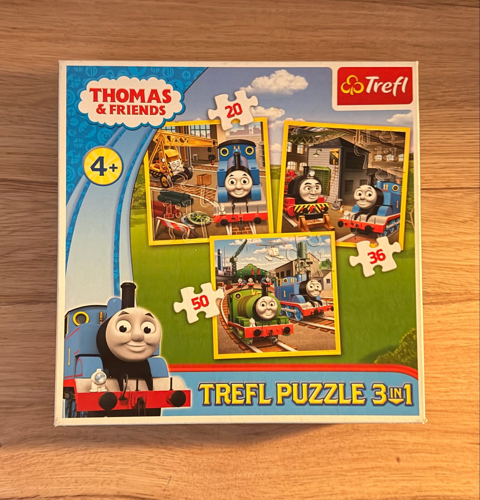 Thomas de Trein 3-in-1 Puzzel - Geschikt vanaf 4 jaar, Ophalen of Verzenden, 10 tot 50 stukjes, Gebruikt, 4 tot 6 jaar