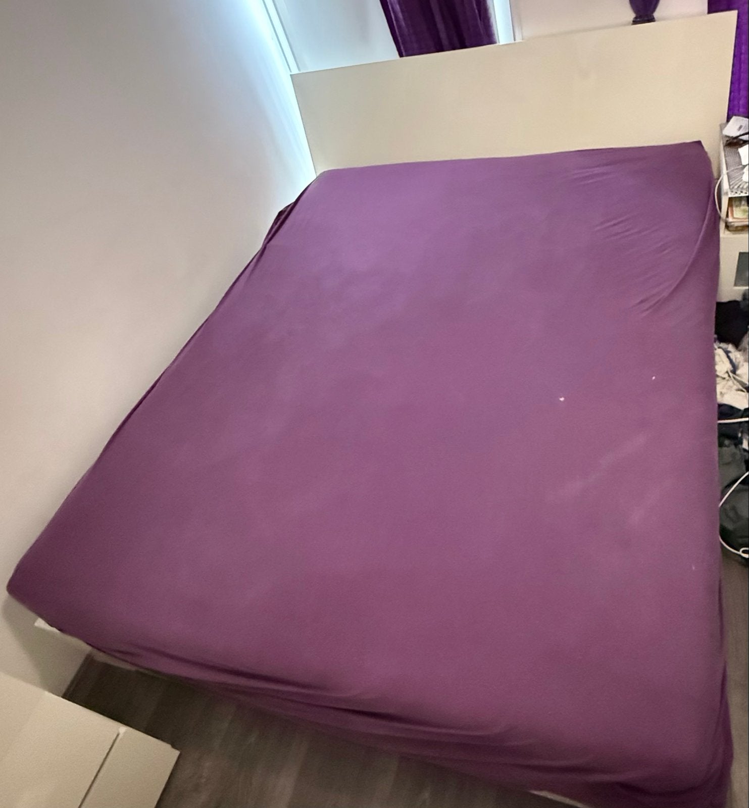 Tweepersoonsbed inclusief nieuw matras, Ophalen, Wit, Tweepersoons, Zo goed als nieuw