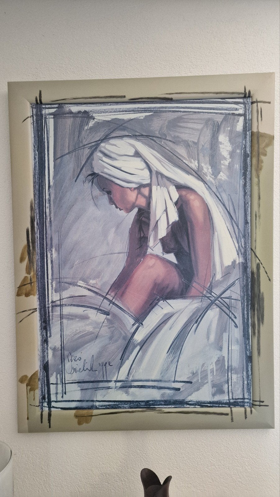 Schilderij 'Vrouw met handdoek' - Nico Vrielink, Ophalen