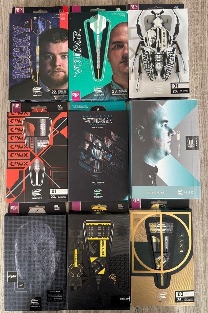 Diverse target darts pijlen - meeste in nieuwstaat, Sport en Fitness, Ophalen of Verzenden, Zo goed als nieuw, Pijlen