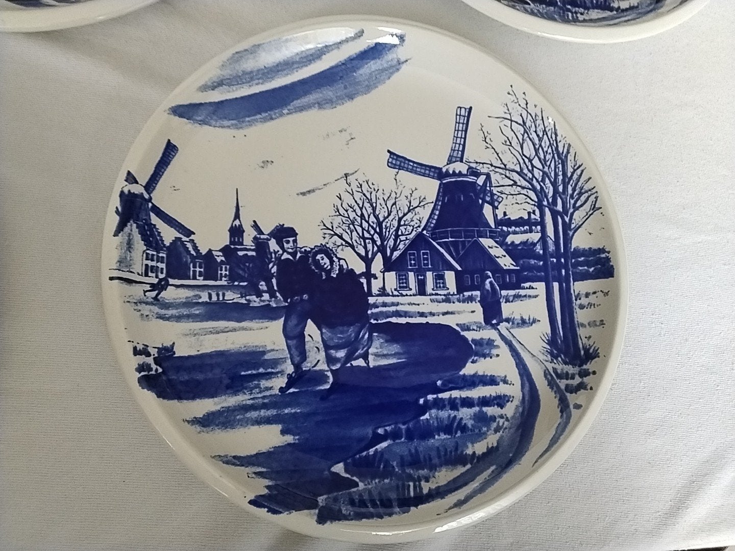 Set van 5 Delfts Blauwe Wandborden met Hollandse Scènes, Ophalen of Verzenden