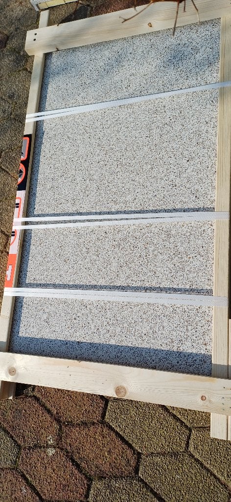 2 nwe stukken wit/bruin composiet aanrechtblad Evora Quartz, Ophalen, Bruin, Nieuw, 50 tot 100 cm